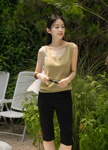 Niko Linen Blend V Sleeveless Shirts