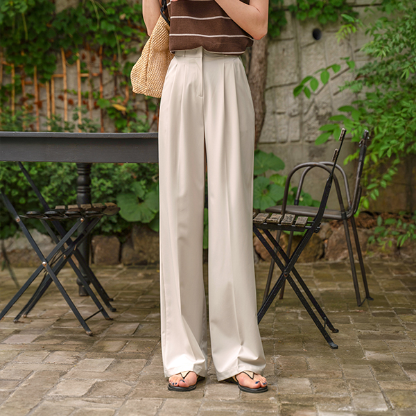 [Special Sale] Cool Touch Span Wide Banding Slacks