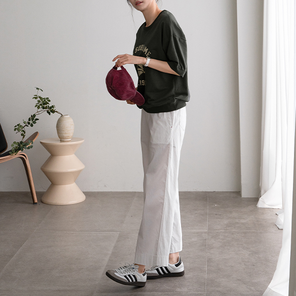 8quarter Length Stitch Banding Pants