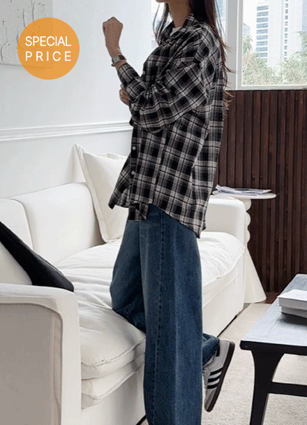 [Special Sale] M momo checkered shirt Korea