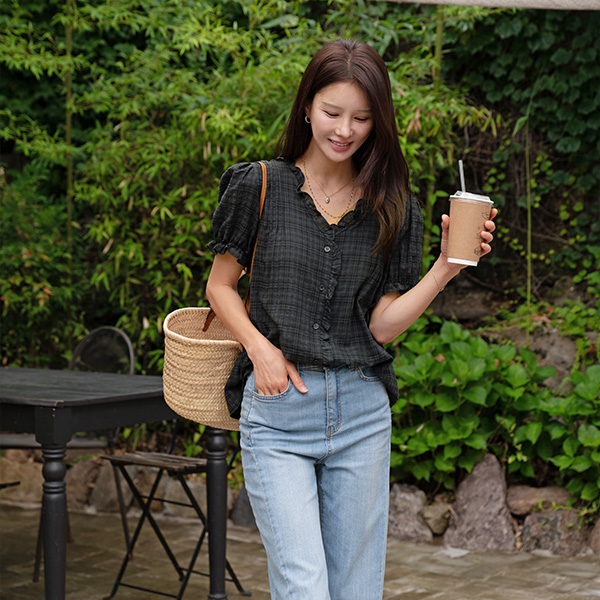 Frill V Summer Blouse