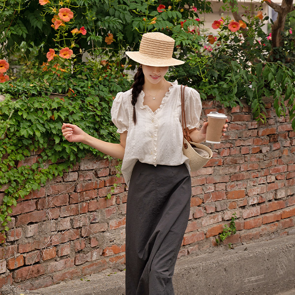 Frill V Summer Blouse
