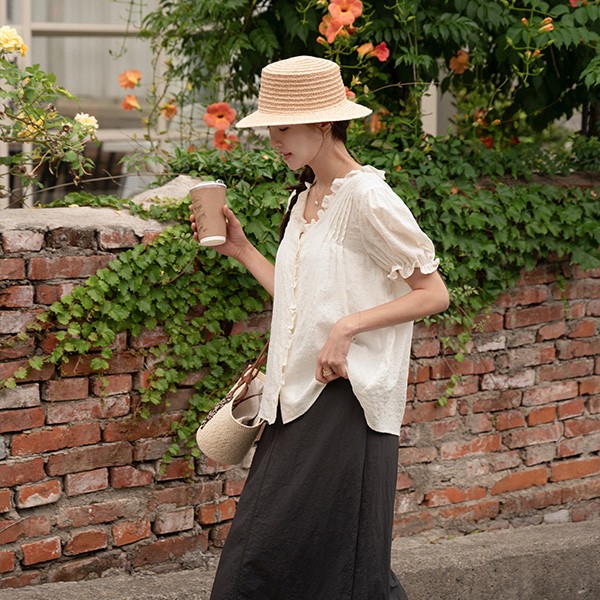 Frill V Summer Blouse