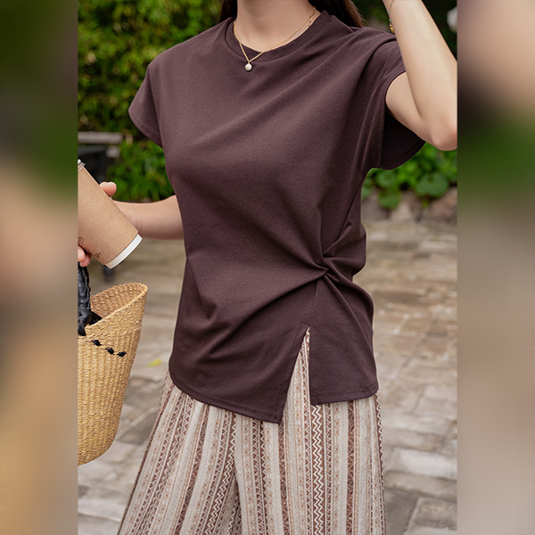 [valyou] 마레 펜던트 드레이프 Short-sleeve T-shirt
