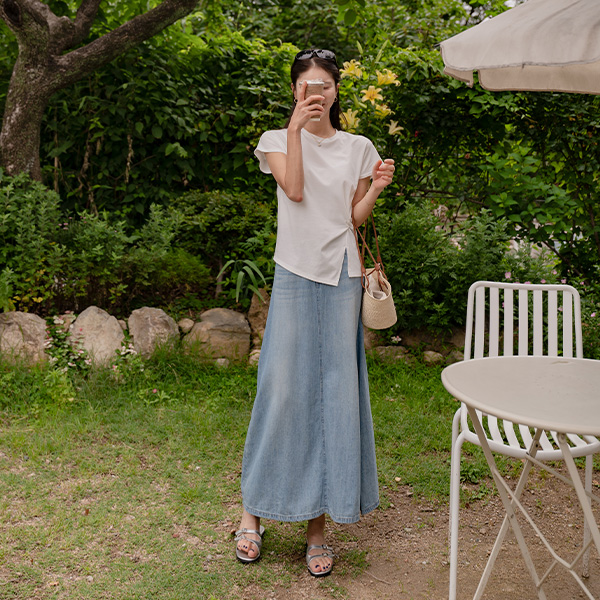 [valyou] 마레 펜던트 드레이프 Short-sleeve T-shirt