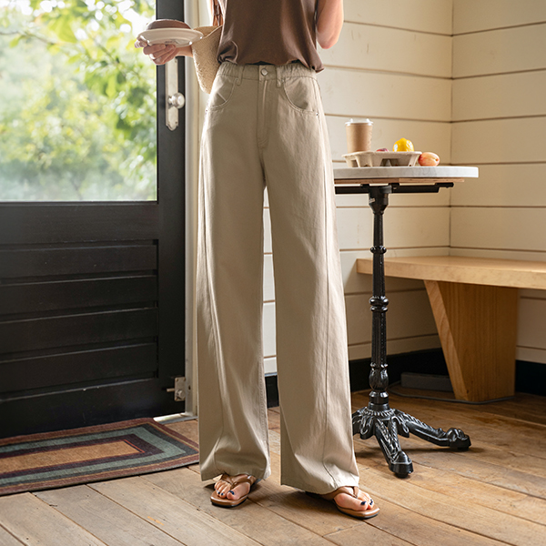 리오셀 사이드 절개 Banding 와이드 Pants