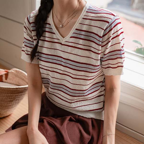 Every Stripe Short-sleeve Knitwear