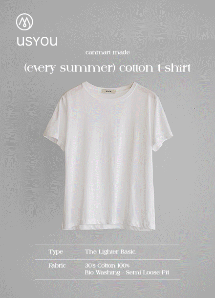 [USYOU] 에브리썸머 코튼 T-shirt Korea