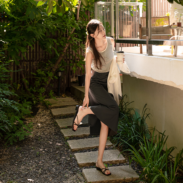 슬릿 쿨 Summer Basic Skirt
