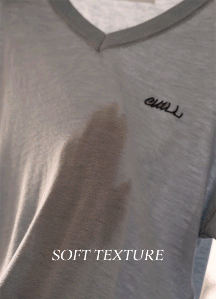 Eville Soft Embroidery V Knitwear Korea