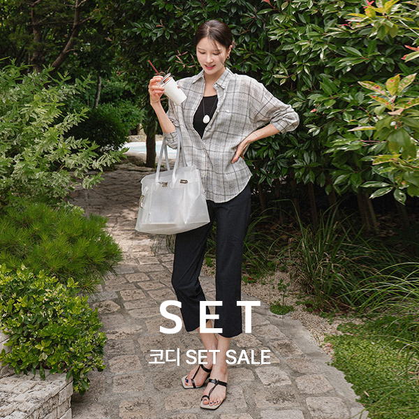 [코디SET] 키작아도 카프리 Pants (여름쿨스판)+[valyou] 썸머브리즈 요루 Check Shirt