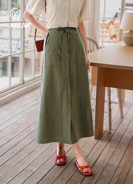 Perfect Cool Skirt (pocket slit A-line) Korea