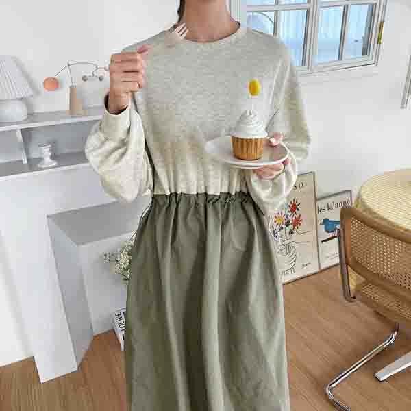 Rustle String Sweatshirt Dress