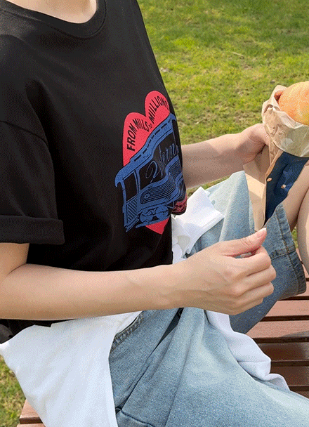 Radio Print Daily T-shirt Korea