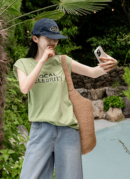 Vintage Pigment Sleeveless T-shirt Korea