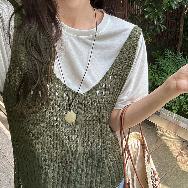 크런치 Punching Knitwear 뷔스티에