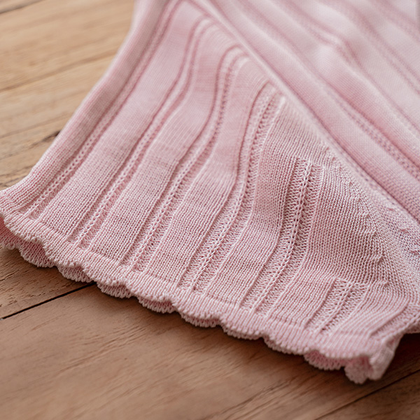 Side Shirring Wave Short-sleeve Knitwear