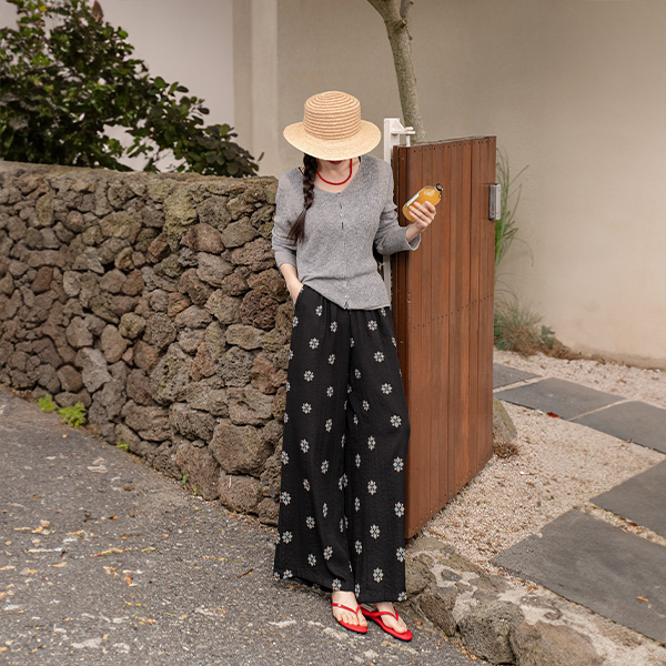 멜번 Flower 리조트 Banding Pants