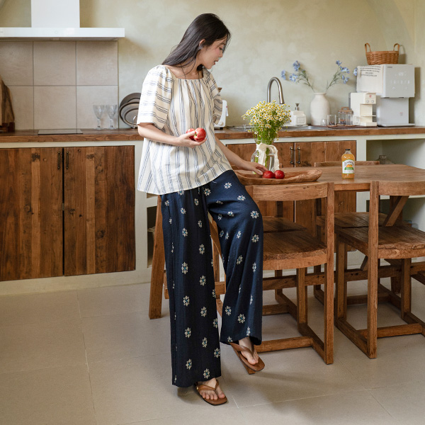 멜번 Flower 리조트 Banding Pants