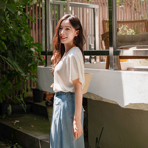 어게인 절개 백패치 T-shirt