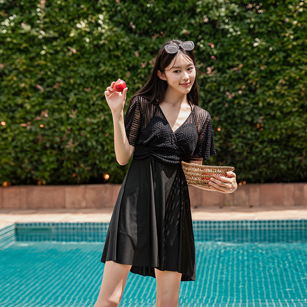 Lace Holter Dress Swimsuit