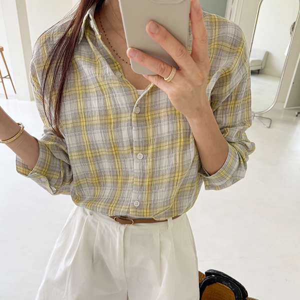마린 쿨 Check Shirt