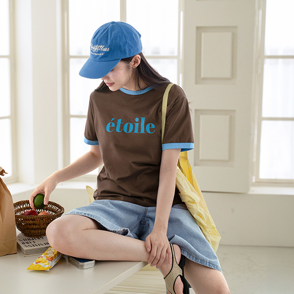 Etoewal Color Matching Short-sleeve T-shirt