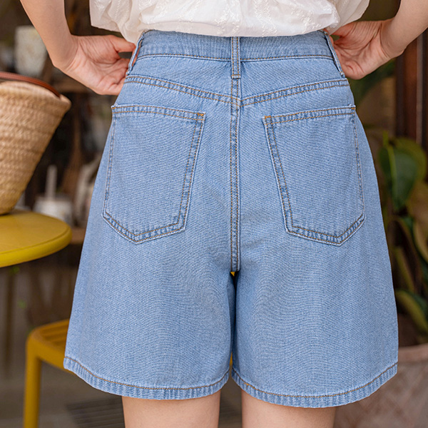 포니 옥스포드 Denim Shorts