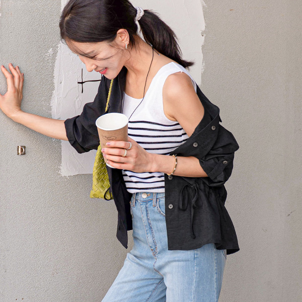 스퀘어 Stripe Knitwear Sleeveless shirts