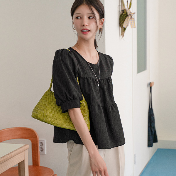 [Special Sale] Barbara Fluffy Short-sleeve Blouse