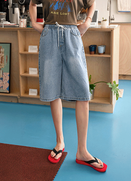 Montvert Denim 3/4 sleeve Shorts Korea