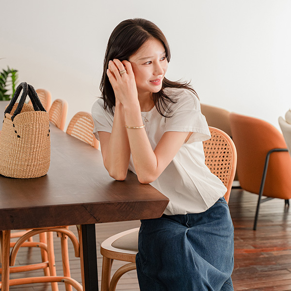 Cozy Pintuck Cap Sleeve T-shirt