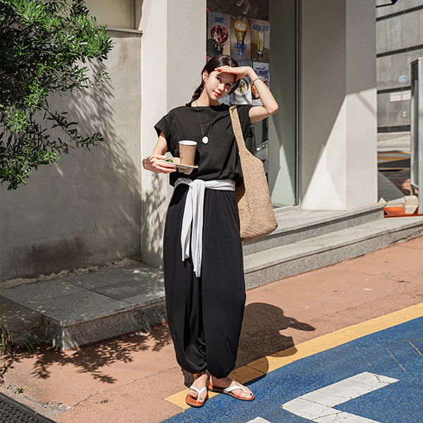 Cozy Pintuck Cap Sleeve T-shirt