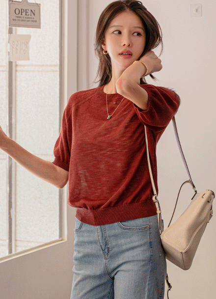 Soft Short Knitwear Korea
