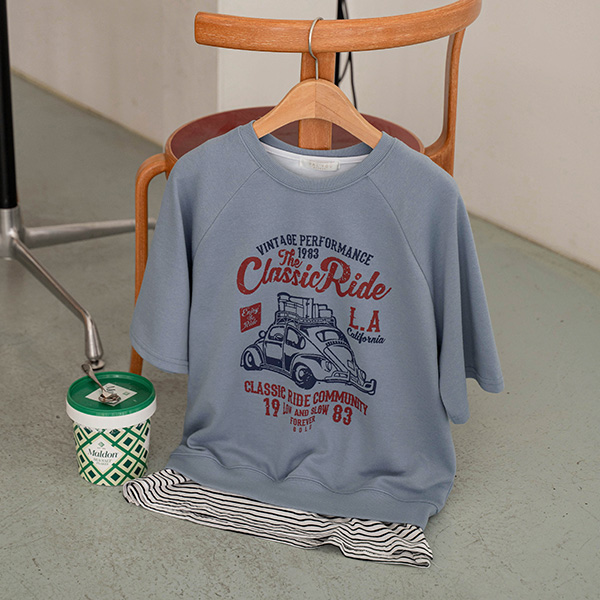 1983 나염 nagrang Short-sleeve sweatshirt