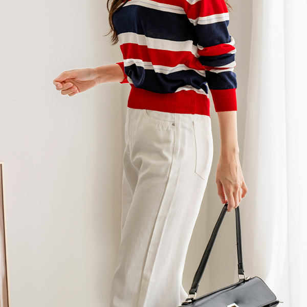 Betty Cotton Semi-wide Banding Pants