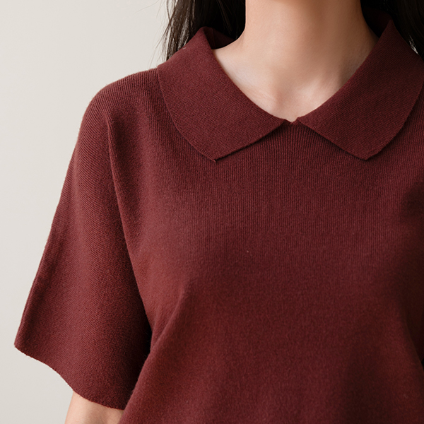 Low Stingray Collar Short Knitwear