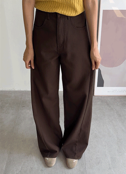 Page In-banding Wide Cotton Pants Korea
