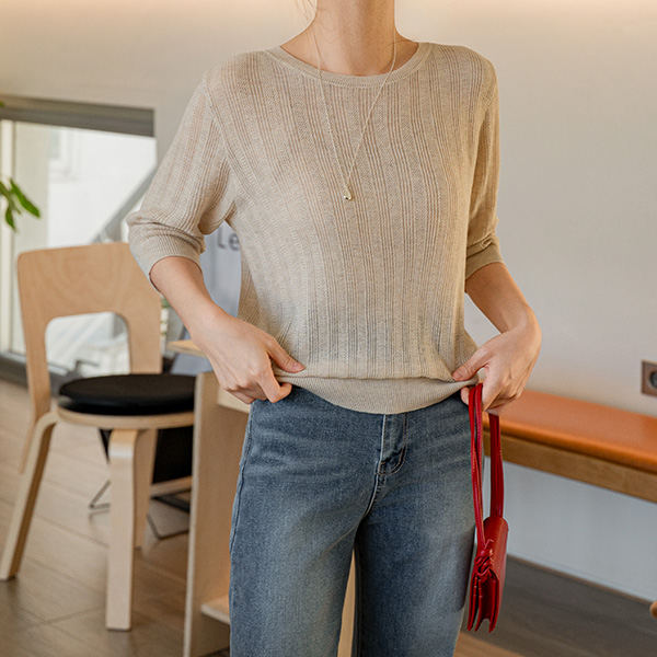 폴링 스카시 5부 Knitwear