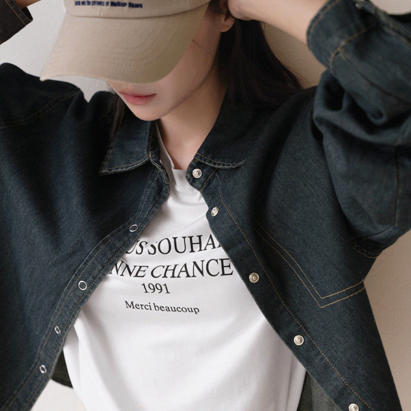 [valyou] LeTension Lettering Long-sleeved T-shirt