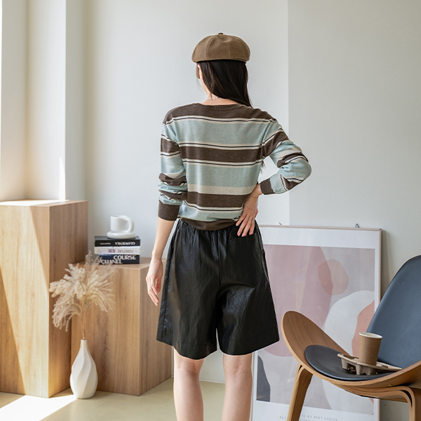 Mori Color Matching V-neck Knitwear