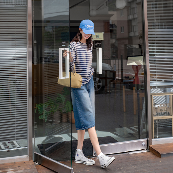 Multi Stripe Patch Point T-shirt