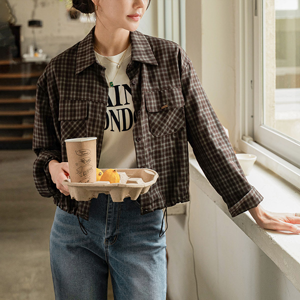 Clever String Check Shirt Shirt