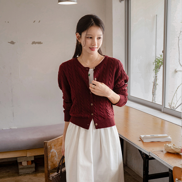 아크 Twiddle 자수 Knitwear Cardigan