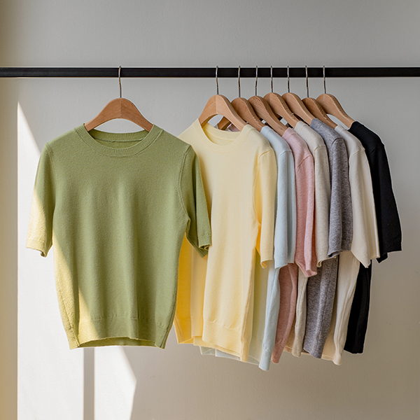Course Round Short-sleeve Knitwear