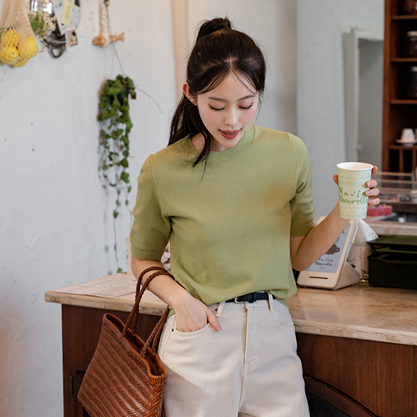 Course Round Short-sleeve Knitwear