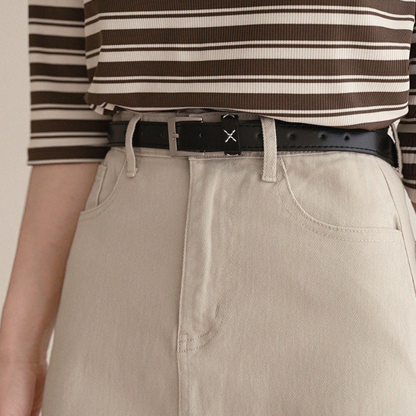 Twill Belt Skirt