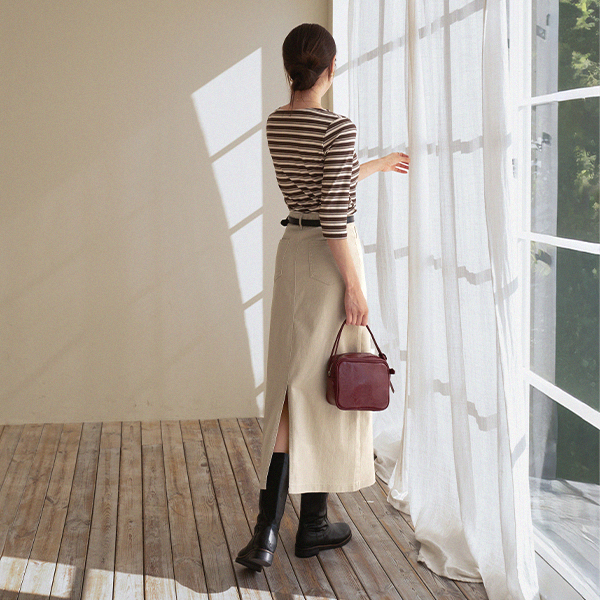 Twill Belt Skirt