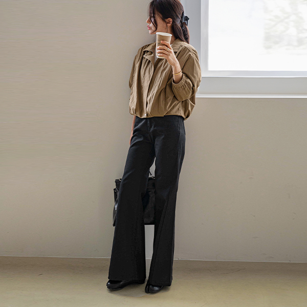 Eevee Diagonal-cut Cotton Pants