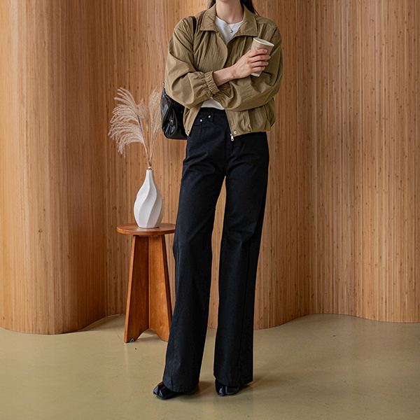 Eevee Diagonal-cut Cotton Pants